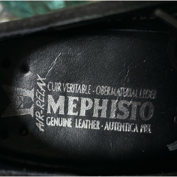 Mephisto Air Relax Black Patent Leather Sneakers Size 8.5 Low Top Lace Up - Picture 5 of 15